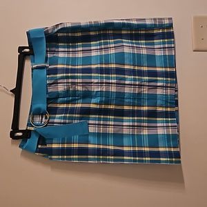 Plaid mini skirt